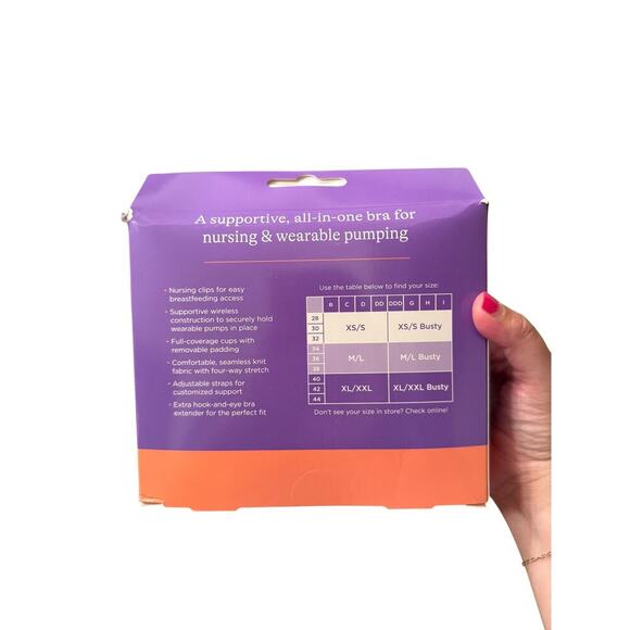 Kindred Bravely for Lansinoh Black Nursing & Wearable Pumping Bra Size M-L - Picture 6 of 7